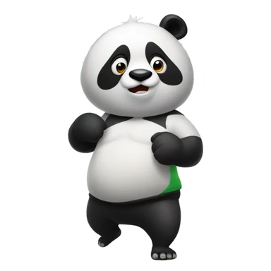 panda doing crossfit sticker