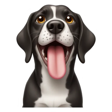 Dog sticking out tongue  sticker
