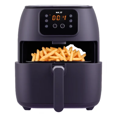 air fryer with food inside sticker