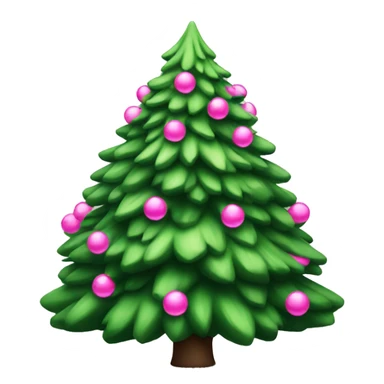 Regular Christmas tree with pink decorations  sticker