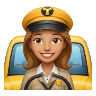 woman taxi driver sticker