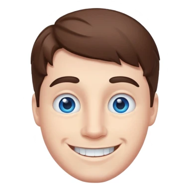 Make a emojis of mr beast face same to same real face  and make a cartoon type with just a face  sticker
