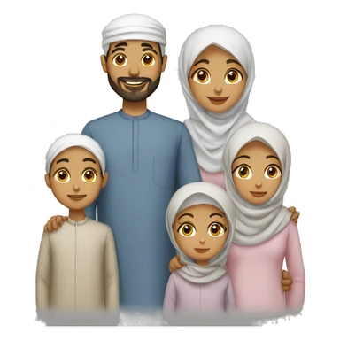 Muslim family  sticker