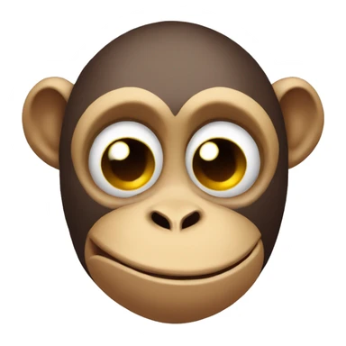 Monkey covering eyes and sticking tongue out  sticker