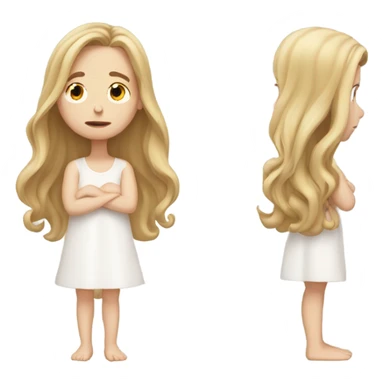  White girl ashamed of herself of hiding face in hands sticker