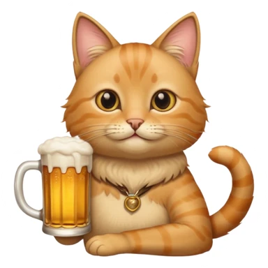 Un chat qui boit une bière sticker