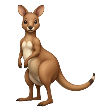 Kangaroo balancing on its tail sticker