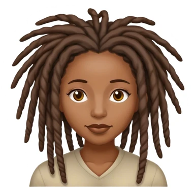 Black woman with locs on a sunday sticker