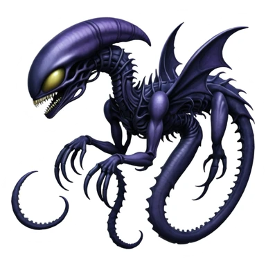 Abstract Venom-Xenomorph-Lunala-ET-hybrid-fantasy-creature sticker