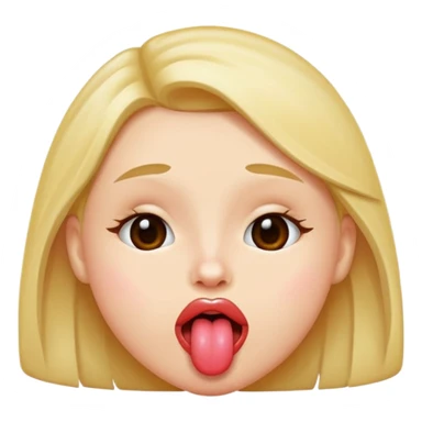 Kissy face with tongue out sticker