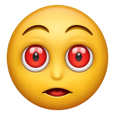 high red eyes low yellow emoji sticker