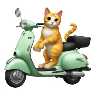 Cat on a Vespa  sticker