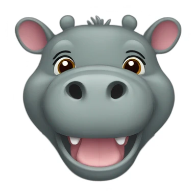 Chat avec hippopotame sticker