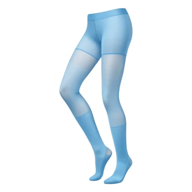 Sky blue tights in packaging sticker