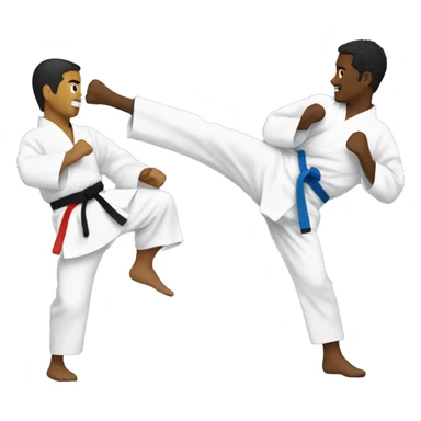 Karate kick sticker