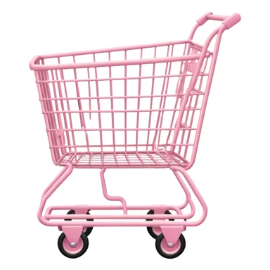 Pale pink empty shopping cart sticker