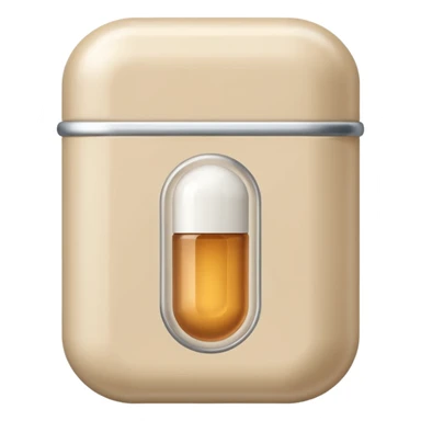 medicine capsule in case in nutral colors sticker