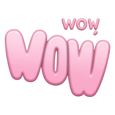 Pastel pink sing say "wow" sticker