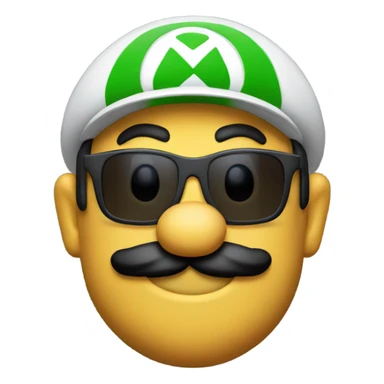 Mario with sunglasses sticker