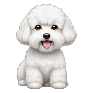 bichon-havanais-black-half-white-head sticker