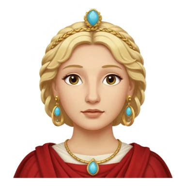 Ancient Roman woman with earrings and blonde hair sticker