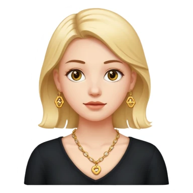 white girl with a hormone molecule sticker