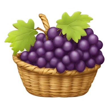 Basket of grapes sticker