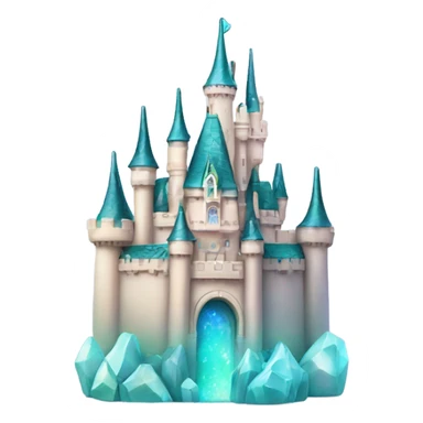 opal crystal gemstone Disney castle sticker