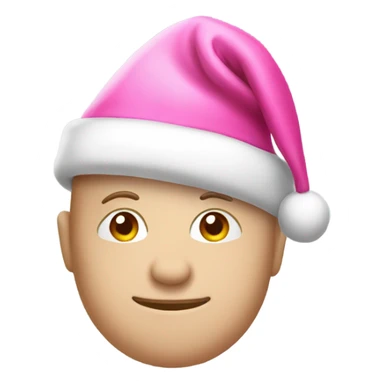 Pink Santa hat sticker