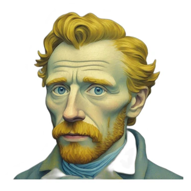 Autoportrait de Van Gogh avec les yeux bleus sticker