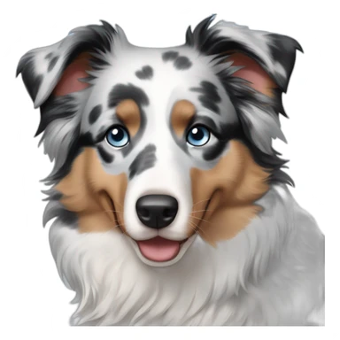 Blue Merle Australian Shepherd with Blue Eyes sticker
