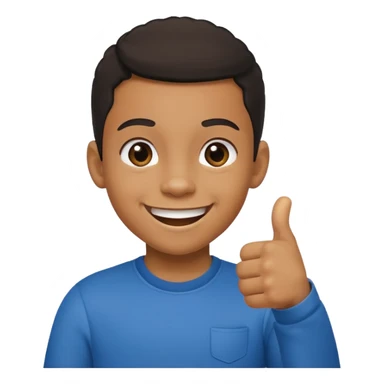 Creat light black kid with this "👍" reaction sticker