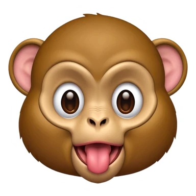 monkey sticking out tongue sticker