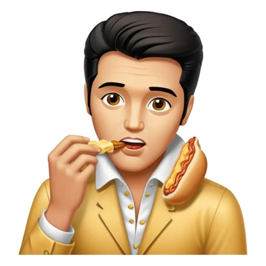Elvis Presley eating a peanut butter banana bacon sandwich sticker