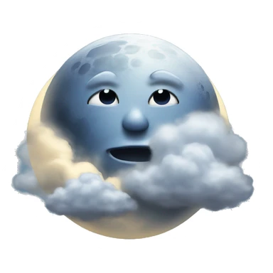 Moon in the cloud sticker