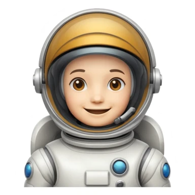 retro robot Astronaut in white EVA suit with clear dome helmet sticker