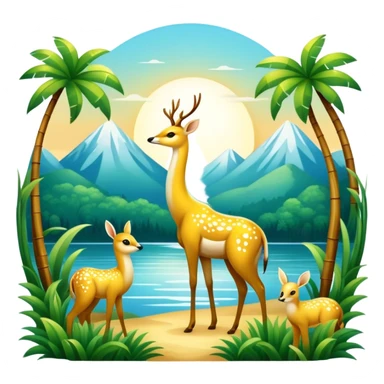  Glorious Shiny Sparkly Scenic Scenery Deco Wildlife sticker