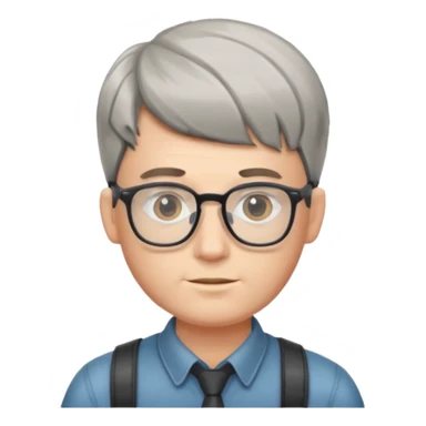 fotografo com cabelo degrade toupet sticker