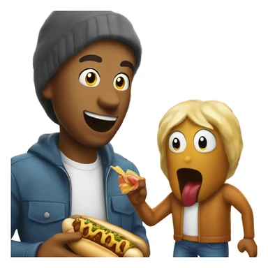 Sucking on chili dogs outside the tasty freeze sticker