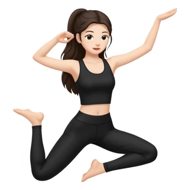 girl stretching in leggings sticker