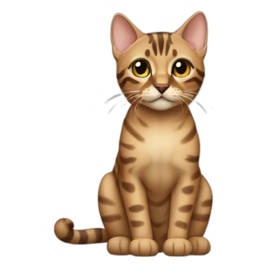 Dark beige Bengal cat sticker