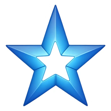 Estrella de color azul sólido  sticker