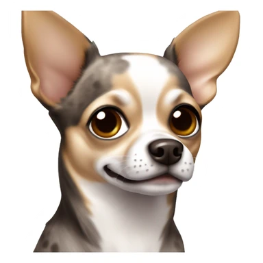 chihuahua with brown grey colors and some dark Spots sticker