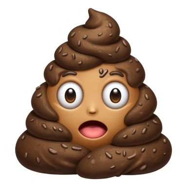 poop with a lot of stinky aura  sticker