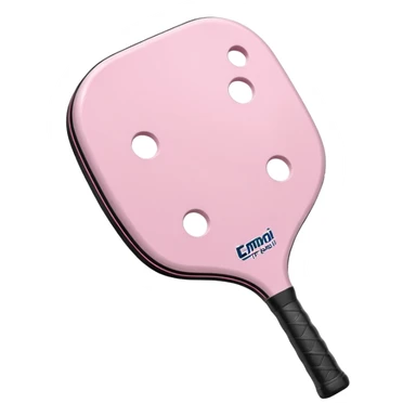 light pink pickleball paddle with white handle sticker