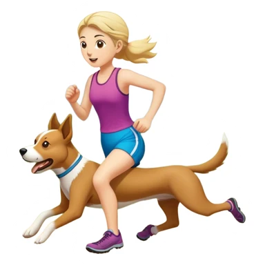 Canicross-activity-girl-runner-and-dog sticker
