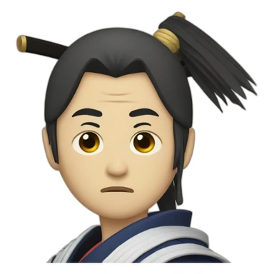 Japanese samurai sad tear sticker