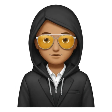 hoodie, sunglasses, suit sticker