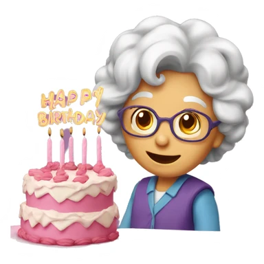 Birthdaycake for a 95 years old grandma sticker