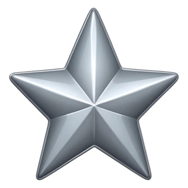 glitter gray star y2k 3d icon sticker